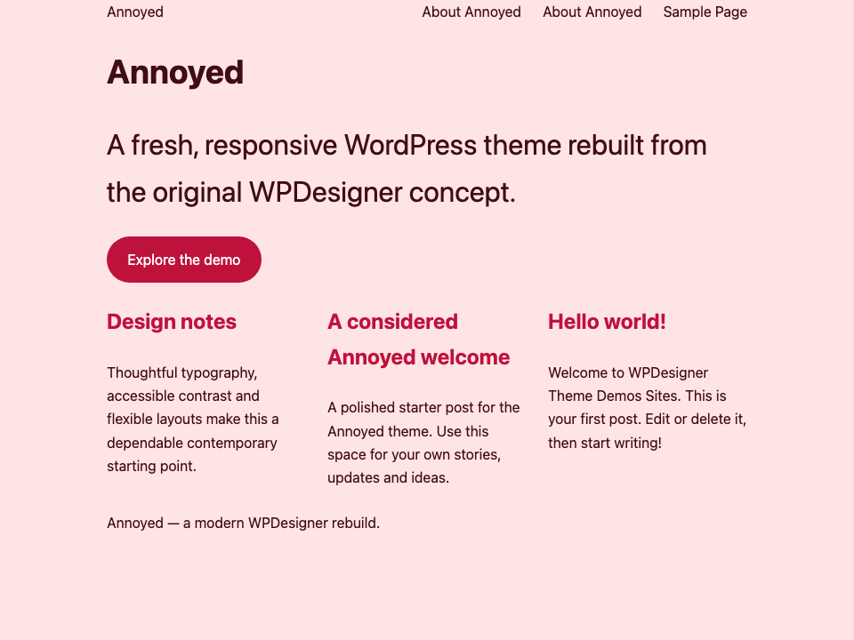 Annoyed WordPress Theme