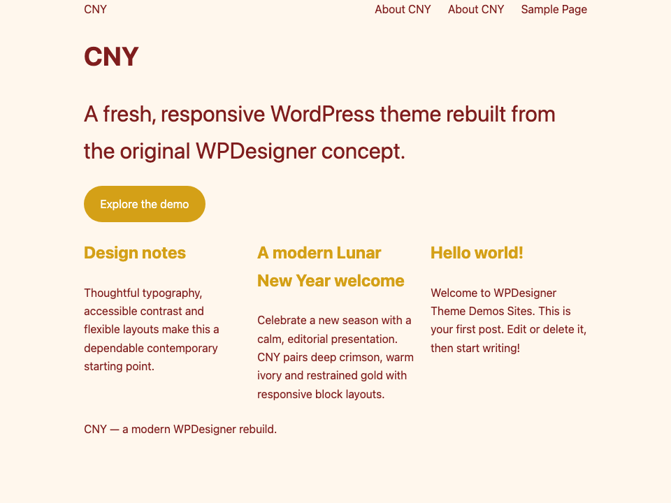 CNY WordPress Theme