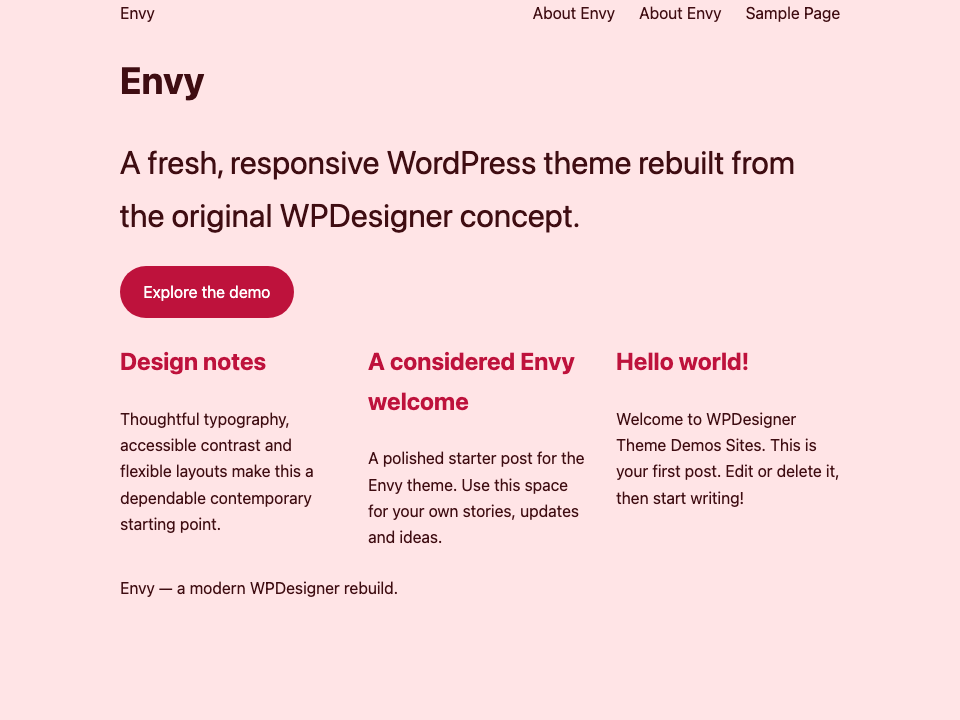 Envy WordPress Theme