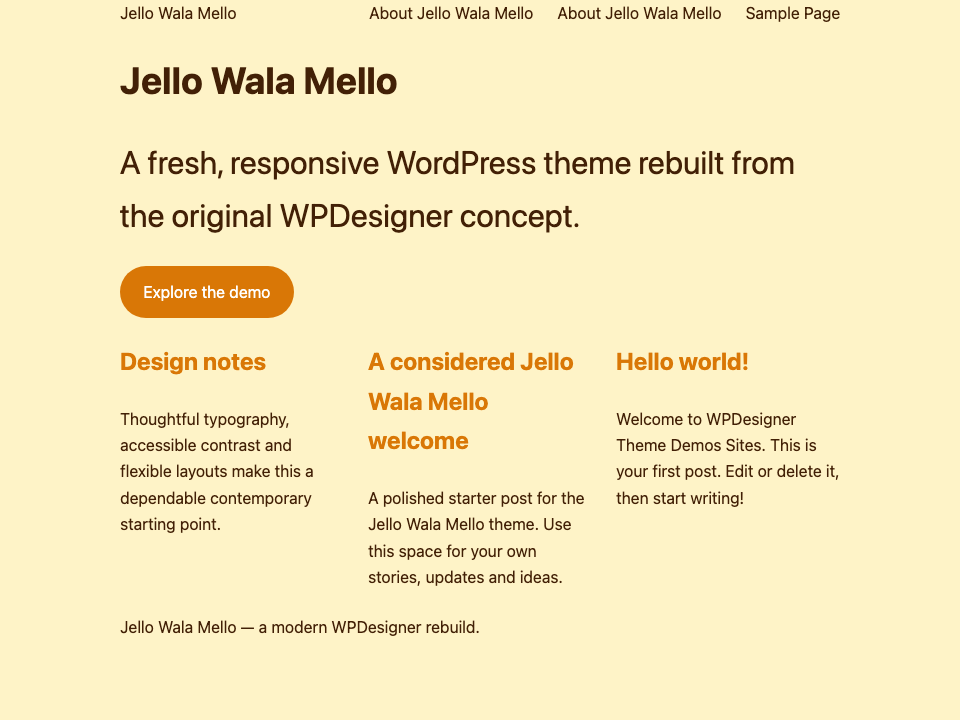 Jello Wala Mello WordPress Theme