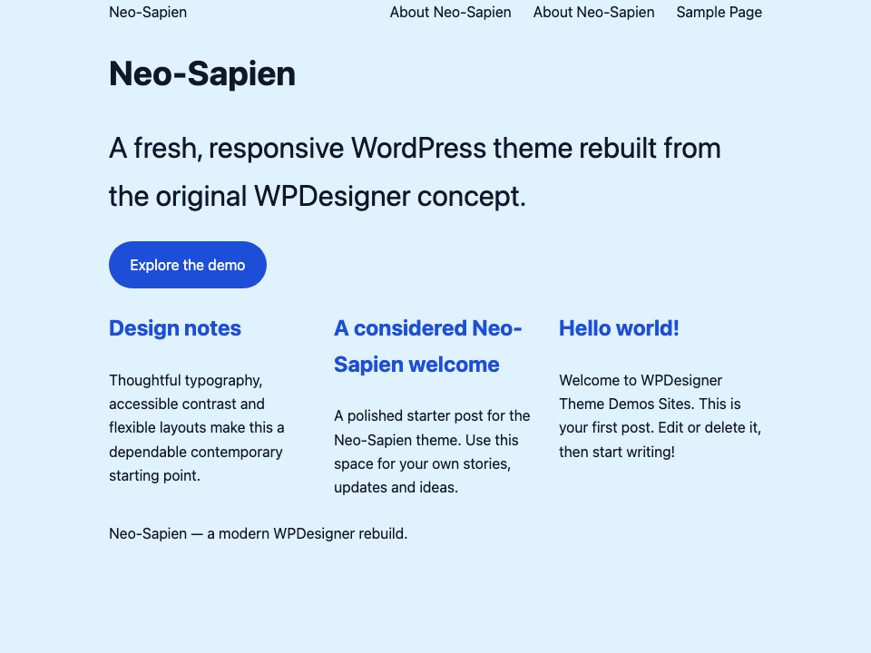 Neo-Sapien WordPress Theme