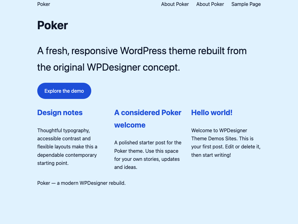 Poker WordPress Theme