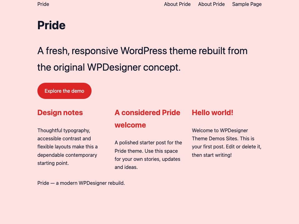 Pride WordPress Theme
