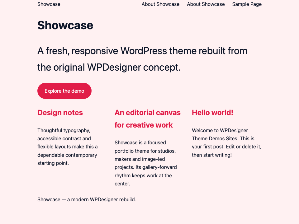 Showcase: WordPress CSS Gallery Theme