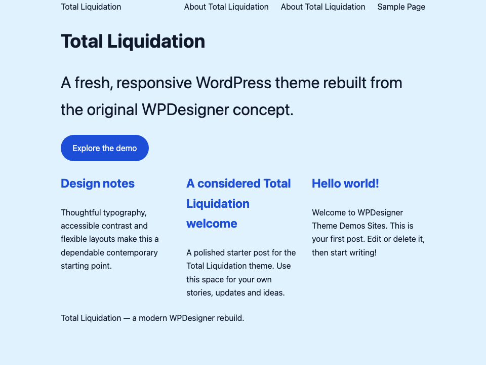 Total Liquidation WordPress Theme