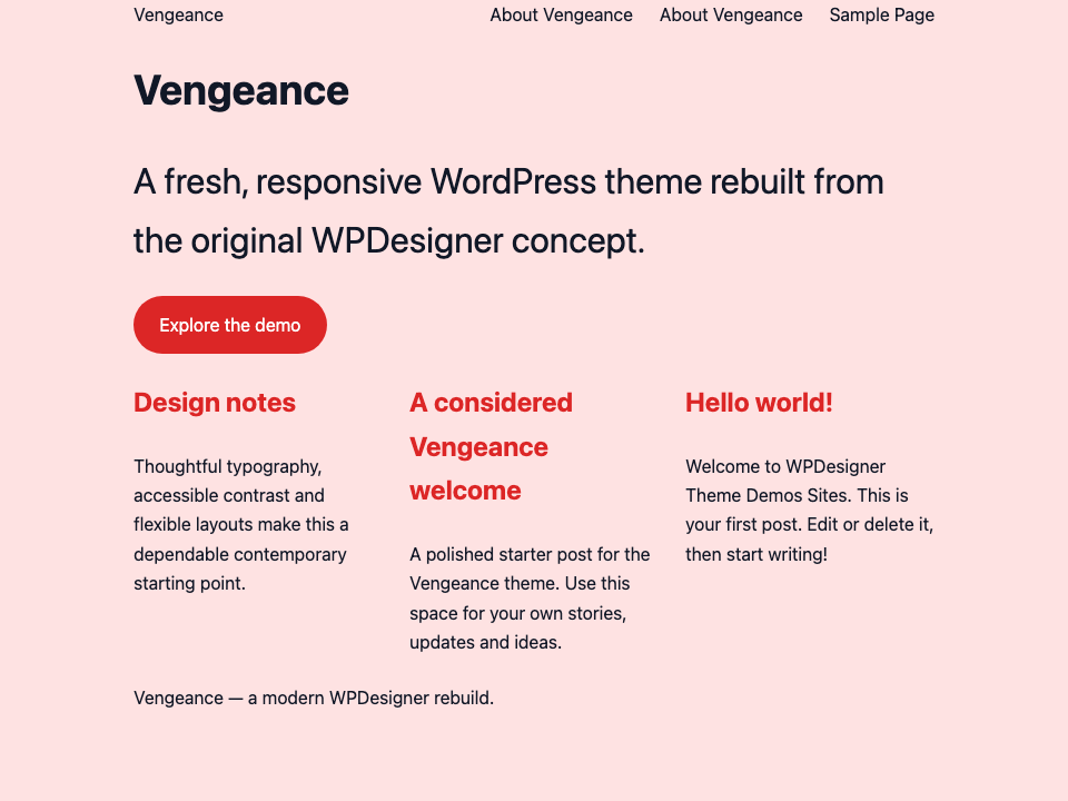 Vengeance WordPress Theme