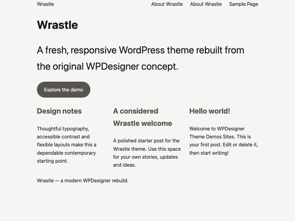 Wrastle WordPress Theme