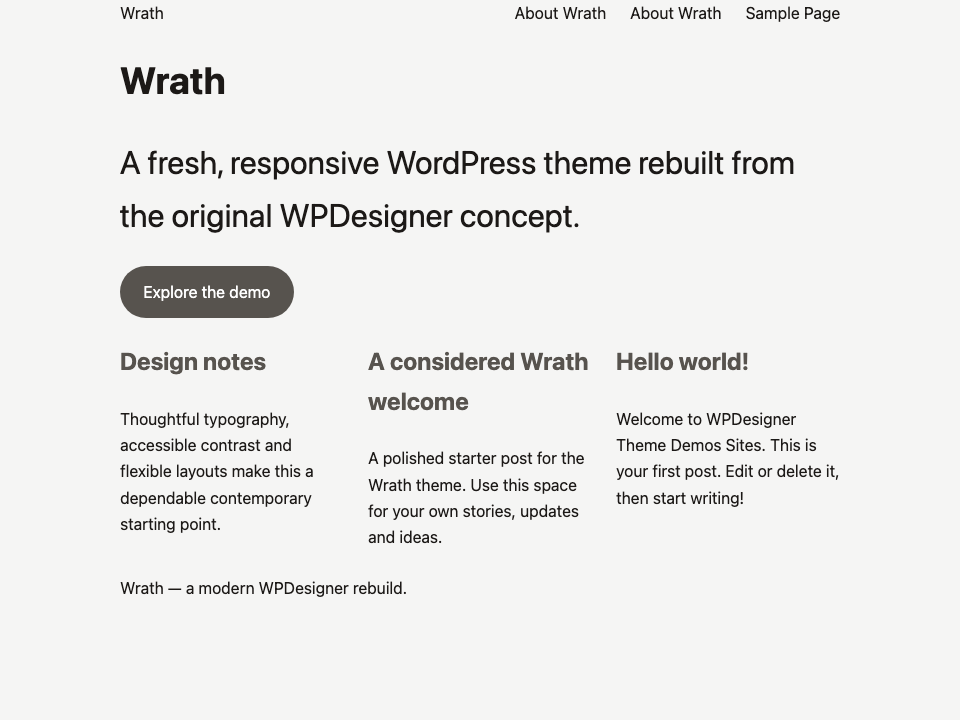 Wrath WordPress Theme